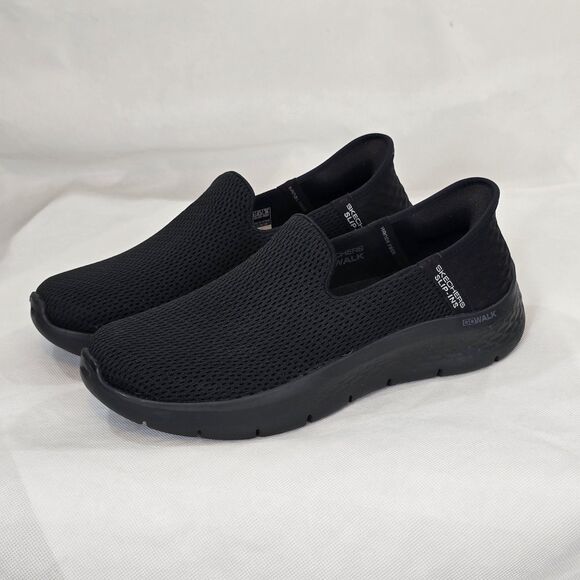 Skechers Go Walk Slip-Ins Shoes Womens Size 8.5 Black Mesh Walking SN 124963 - Picture 1 of 13